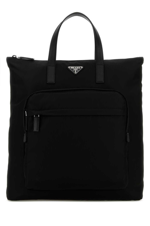 Black Re-Nylon shopping bag Black PRADA (2VG098M2DMG)
