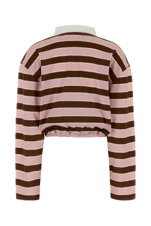 Embroidered cotton oversize polo shirt PRADA (39661SOOO189P)