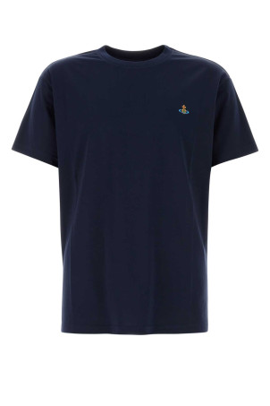 Midnight blue cotton t-shirt VIVIENNE WESTWOOD (3G010013J001M)