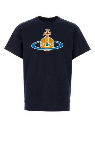 Navy blue cotton t-shirt VIVIENNE WESTWOOD (3G01004SJ001M)