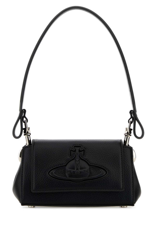 Black synthetic leather small Hazel shoulder bag Brown VIVIENNE WESTWOOD (4603000XWS000D)