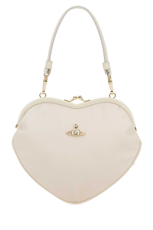 White fabric Belle Heart Frame handbag VIVIENNE WESTWOOD (4B01000CWW01F4)