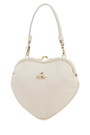 White fabric Belle Heart Frame handbag VIVIENNE WESTWOOD (4B01000CWW01F4)