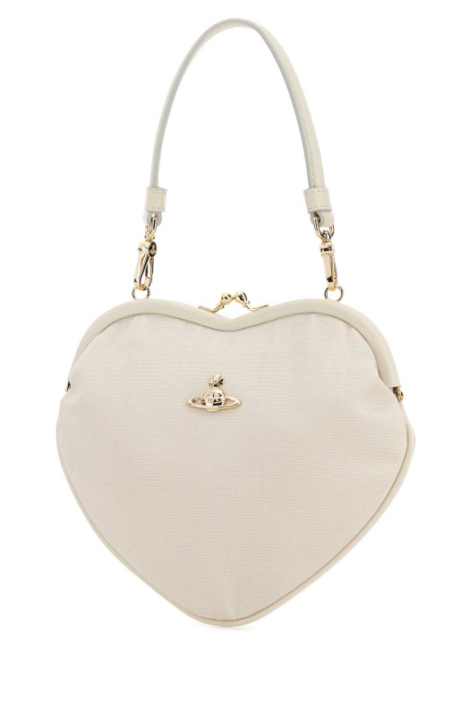 White fabric Belle Heart Frame handbag VIVIENNE WESTWOOD (4B01000CWW01F4)