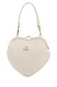 White fabric Belle Heart Frame handbag VIVIENNE WESTWOOD (4B01000CWW01F4)
