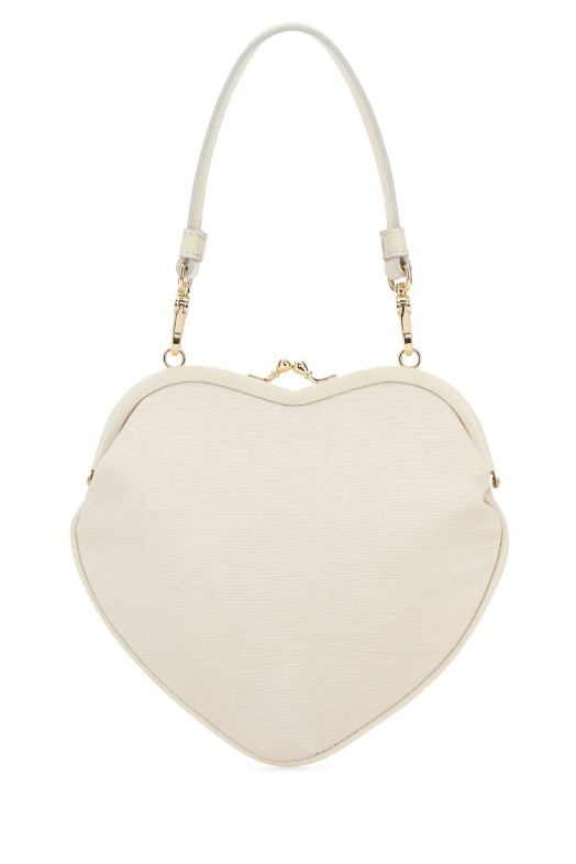 White fabric Belle Heart Frame handbag VIVIENNE WESTWOOD (4B01000CWW01F4)