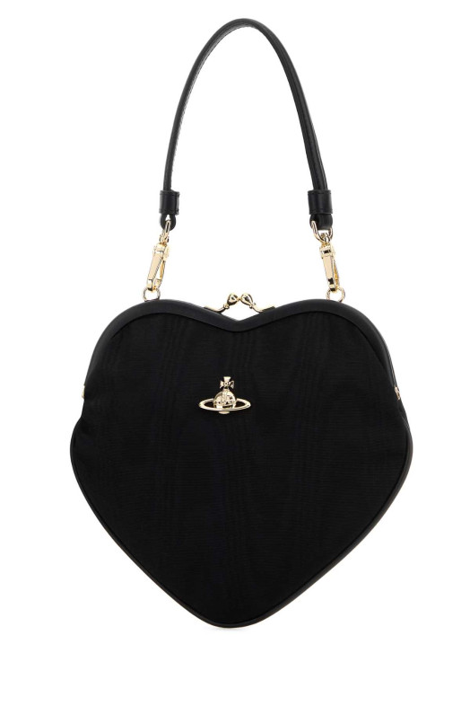 Black fabric Belle Heart Frame handbag VIVIENNE WESTWOOD (4B01000CWW01F4)