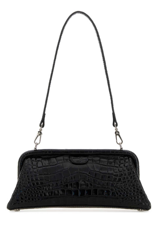 Black leather Jane shoulder bag VIVIENNE WESTWOOD (4B01001EWL0098)