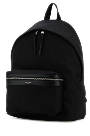 Black canvas City backpack Black SAINT LAURENT (534967FAEYY)