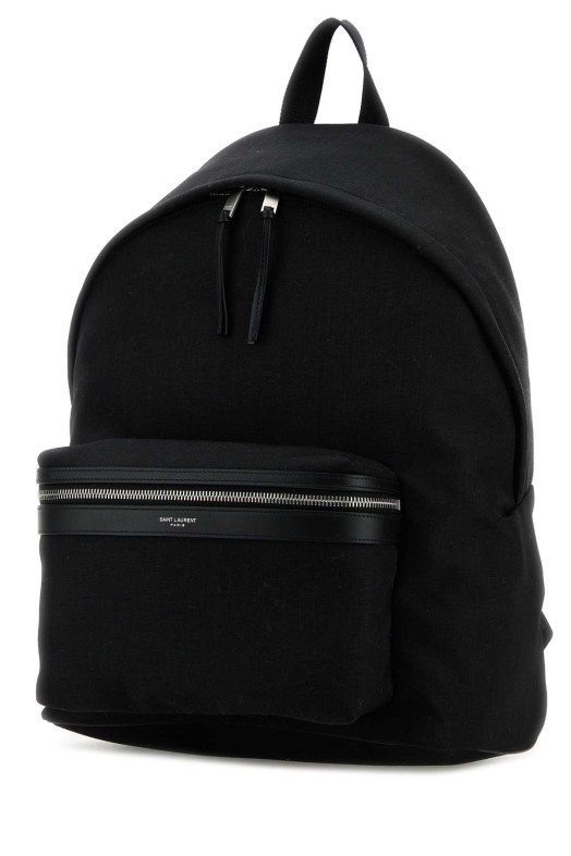 Black canvas City backpack Black SAINT LAURENT (534967FAEYY)
