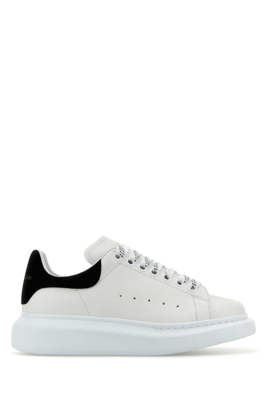 White leather sneakers with black suede heel ALEXANDER MCQUEEN (553770WIAIH)