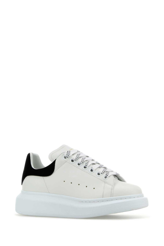 White leather sneakers with black suede heel ALEXANDER MCQUEEN (553770WIAIH)