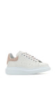 White leather sneakers with powder pink suede heel ALEXANDER MCQUEEN (553770WIAIH)