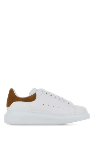 White leather sneakers with camel suede heel ALEXANDER MCQUEEN (553770WIAJW)