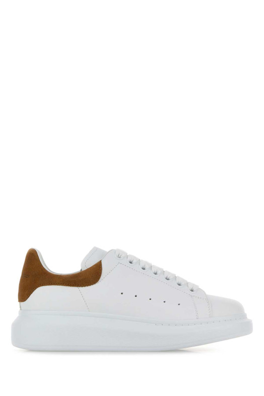 White leather sneakers with camel suede heel ALEXANDER MCQUEEN (553770WIAJW)
