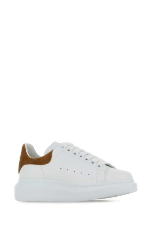 White leather sneakers with camel suede heel ALEXANDER MCQUEEN (553770WIAJW)