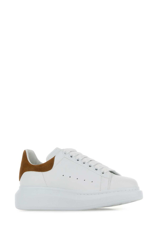 White leather sneakers with camel suede heel ALEXANDER MCQUEEN (553770WIAJW)