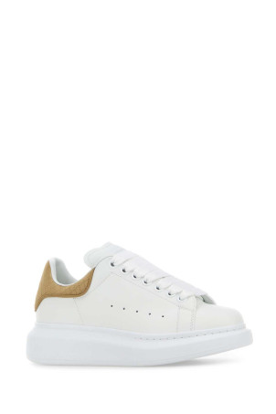 White leather sneakers with beige leather heel ALEXANDER MCQUEEN (553770WWAAO)