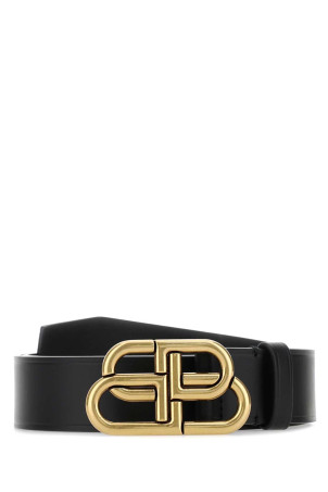Black leather BB belt Black BALENCIAGA (5703701CH04)