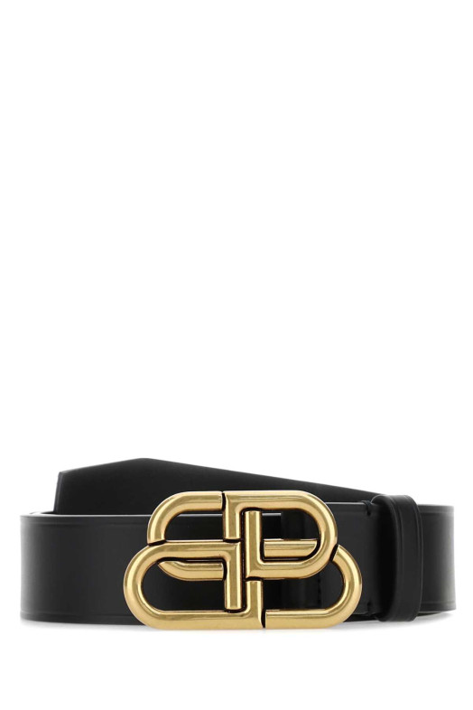 Black leather BB belt Black BALENCIAGA (5703701CH04)