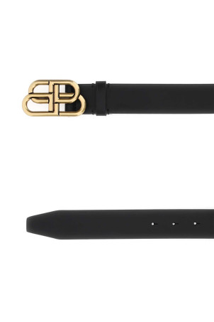 Black leather BB belt Black BALENCIAGA (5703701CH04)