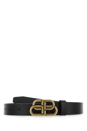 Black leather BB belt Black BALENCIAGA (5816901CH04)