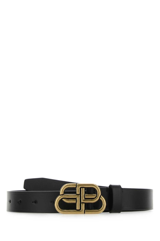 Black leather BB belt Black BALENCIAGA (5816901CH04)