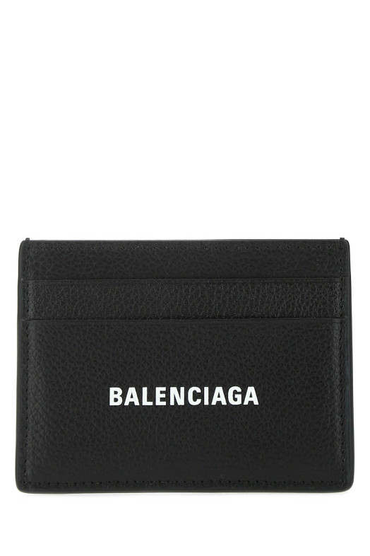 Black leather card holder Black BALENCIAGA (5943091IZI3)