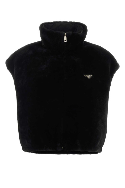 Black reversible fur Black PRADA (59492SOOO15VF)