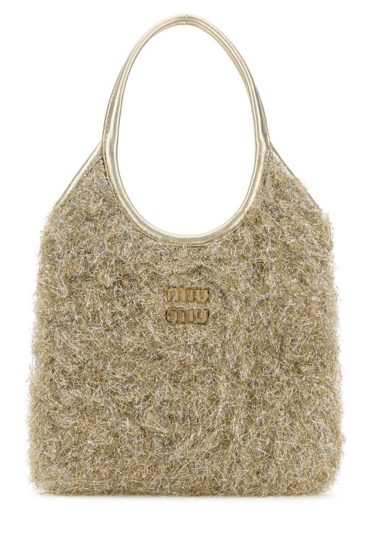 Embellished fabric handbag MIU MIU (5BA281VOOI2IFU)