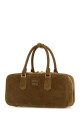 Brown suede Arcadie handbag MIU MIU (5BB148VOON2CS4)