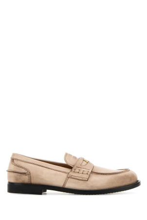 Sand leather loafers MIU MIU (5D773DF020537)