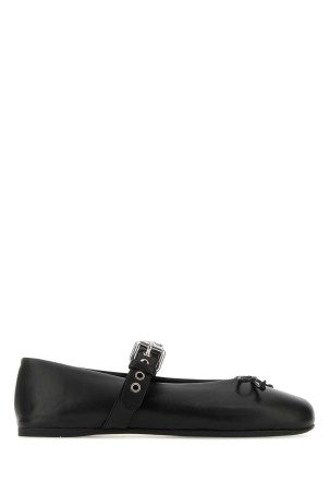 Black leather ballerinas Black MIU MIU (5F210EF005070)