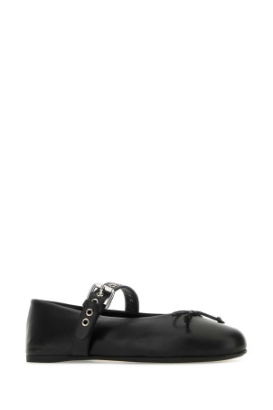 Black leather ballerinas Black MIU MIU (5F210EF005070)