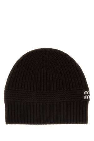 Dark brown stretch wool blend beanie hat MIU MIU (5HC3112F8S)