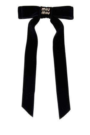 Black velvet hair clip Black MIU MIU (5IF284068)