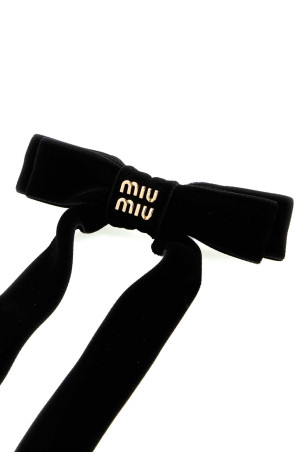 Black velvet hair clip Black MIU MIU (5IF284068)