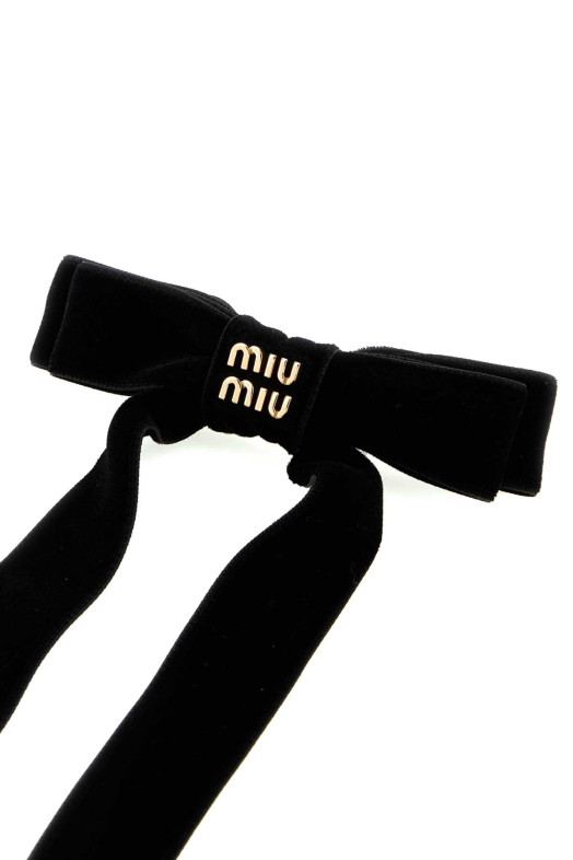 Black velvet hair clip Black MIU MIU (5IF284068)