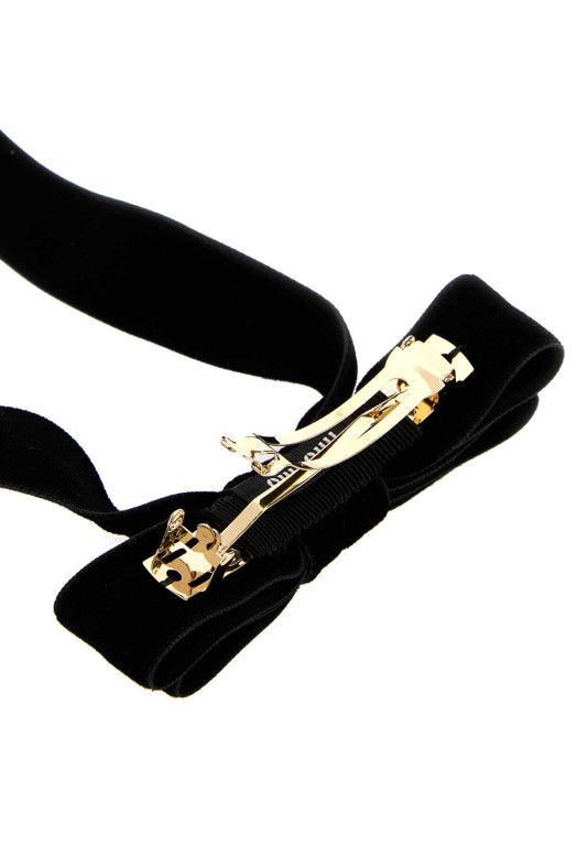 Black velvet hair clip Black MIU MIU (5IF284068)