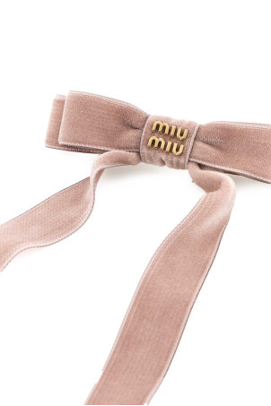 Pink velvet hair clip MIU MIU (5IF284068)