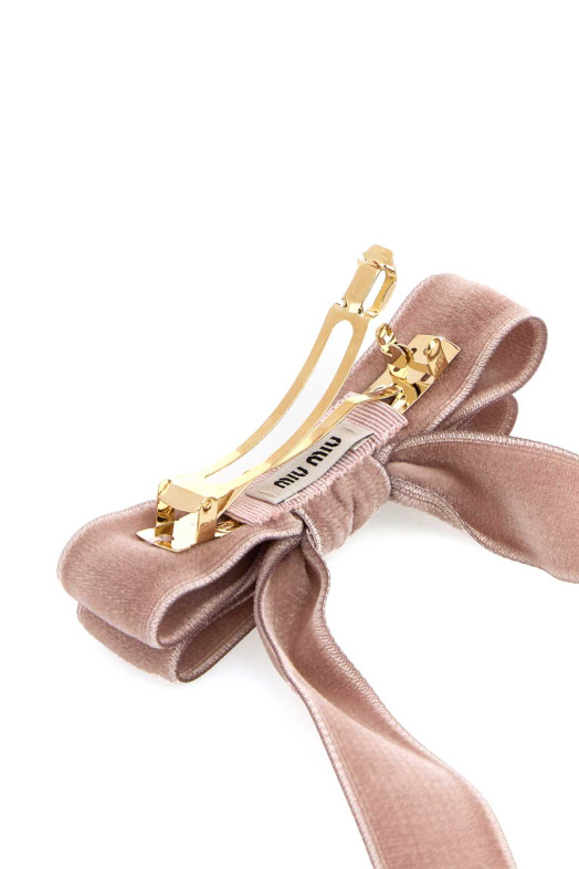 Pink velvet hair clip MIU MIU (5IF284068)