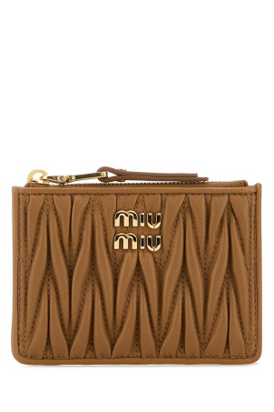 Caramel nappa leather card holder MIU MIU (5MC093AFPP)