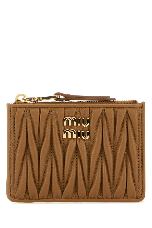 Caramel nappa leather card holder MIU MIU (5MC093AFPP)