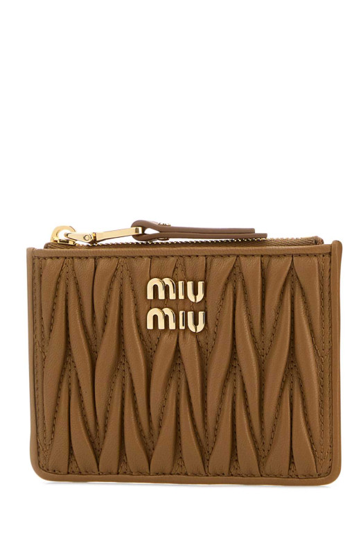 Caramel nappa leather card holder MIU MIU (5MC093AFPP)