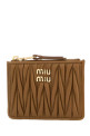 Caramel nappa leather card holder MIU MIU (5MC093AFPP)