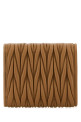 Caramel leather wallet MIU MIU (5MH033AFPP)