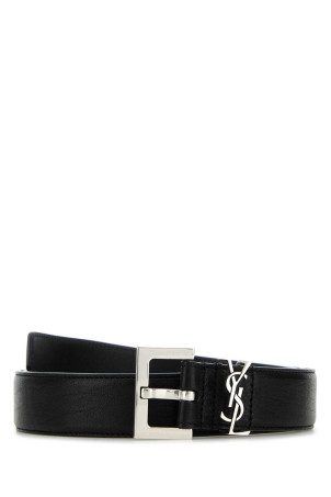 Black leather belt Black SAINT LAURENT (634440AAC8A)