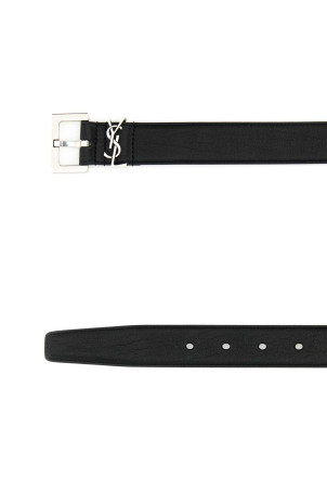 Black leather belt Black SAINT LAURENT (634440AAC8A)