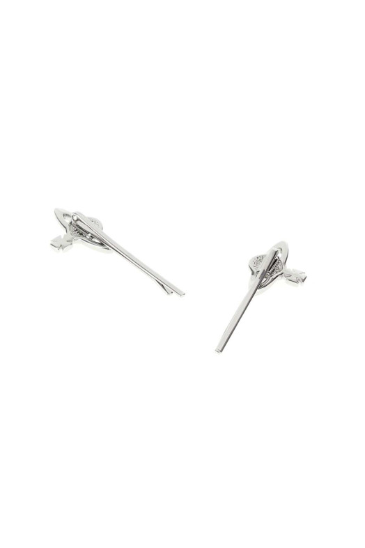 Silver metal Mini Bas Relief hair clips VIVIENNE WESTWOOD (6703001902P409)
