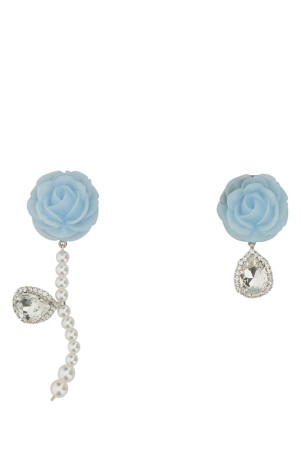 Embellished silver earrings BLUE MAGDA BUTRYM (704426)